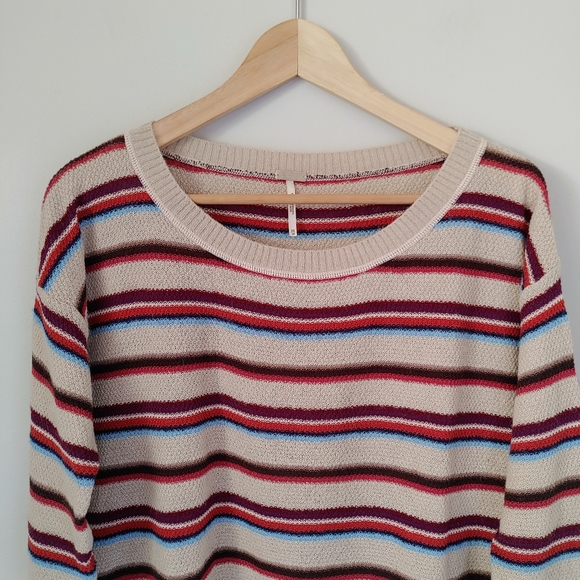 FP Beach Free People Road Trip Knit Pullover Sweater Striped Size XS - Picture 7 of 16